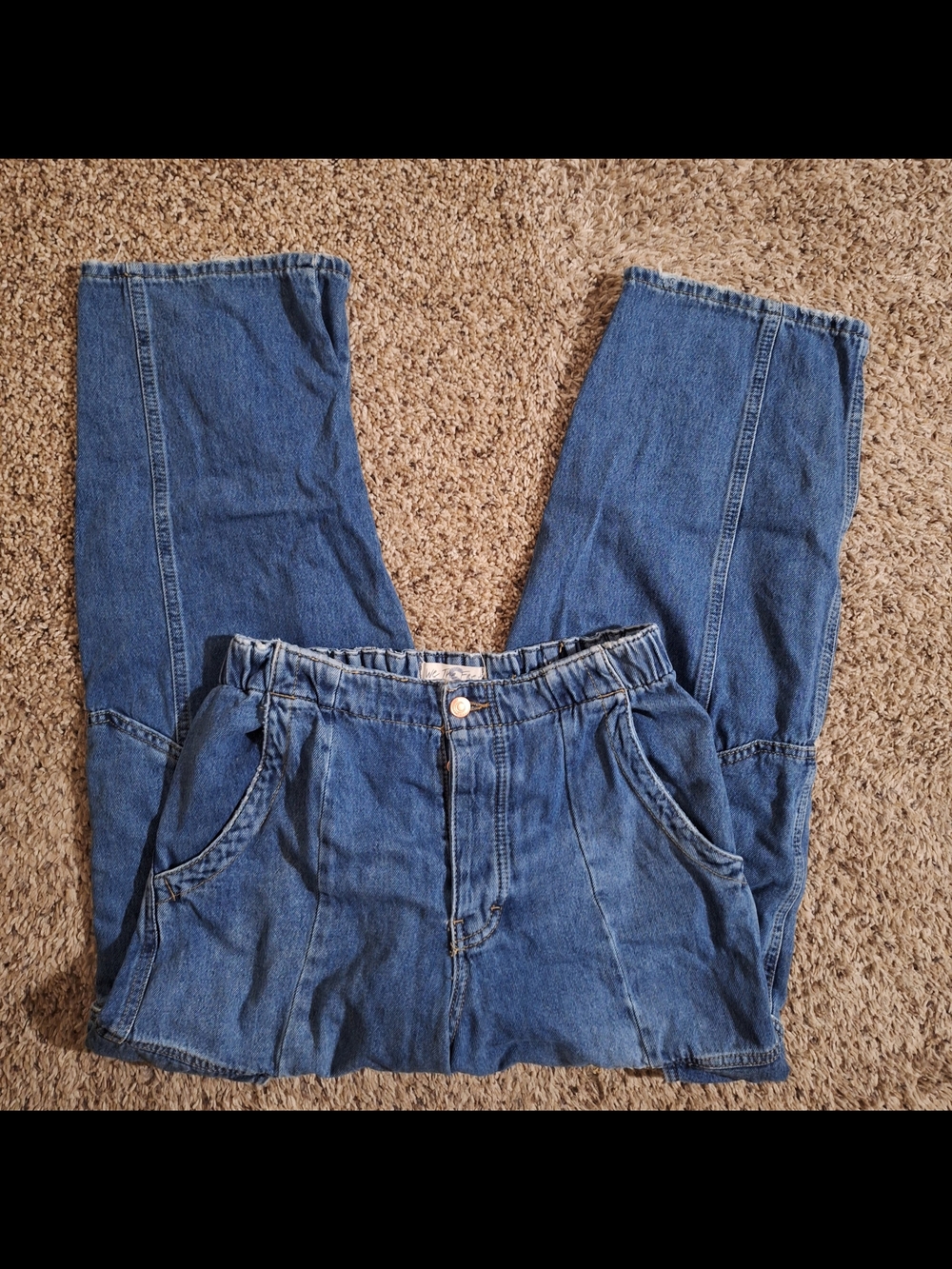 Free People We The Free All Star Pull-On Cargo Jeans - Size S/US 6